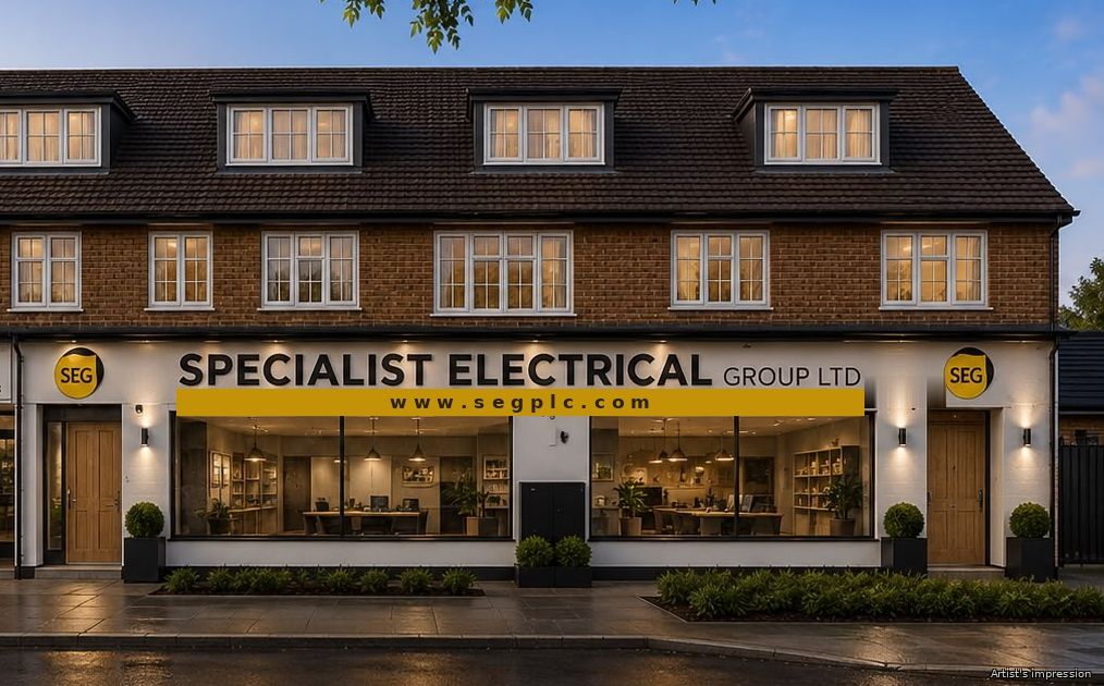 Artist's impression of SEG House, 192 Watford Road, Chiswell Green, St Albans — the group's trading premises and showroom